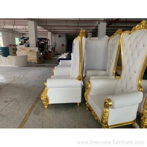 king and queen double chairs throne